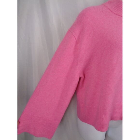 J Crew Pink Chunky Knit Crewneck Sweater Supersoft Yarn Wool Alpaca Size XL - Picture 6 of 11